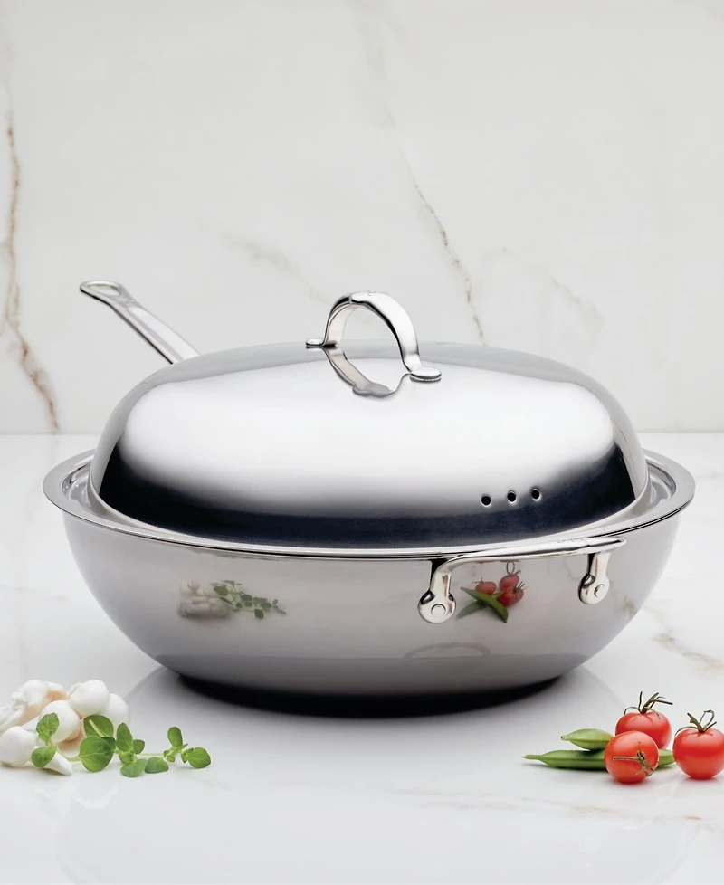 Hestan NanoBond Titanium Stainless Steel 14" Chefs Pan with Helper Handle