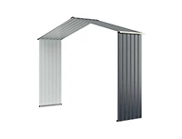 Outdoor Storage Shed Extension Kit-Grey