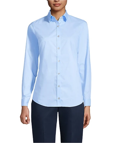Lands' End Women's No Gape Long Sleeve Stretch Shirt