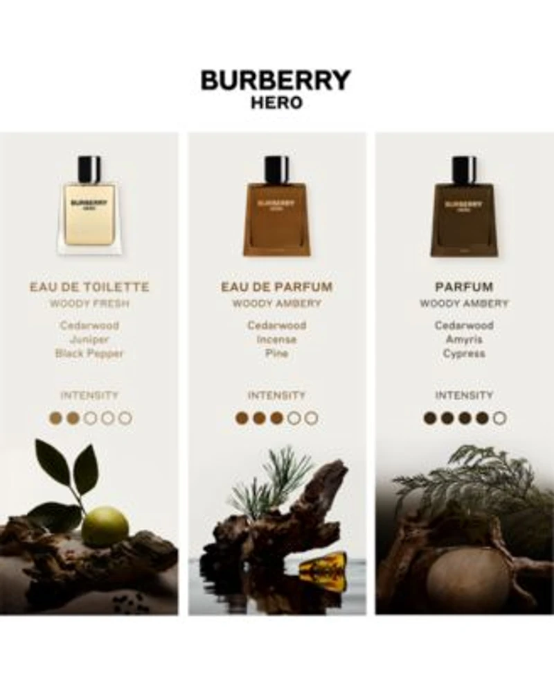 Burberry Mens Hero Eau De Toilette Fragrance Collection