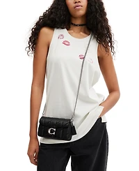 Coach Quilted Tabby Leather Wristlet Crossbody