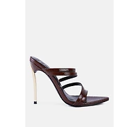 New Affair Croc Strappy High Heel Sandals