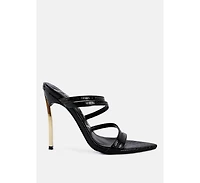 New Affair Croc Strappy High Heel Sandals
