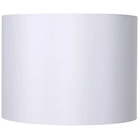 Springcrest White Hardback Medium Drum Lamp Shade 16" Top x 16" Bottom x 12" High (Spider) Replacement with Harp and Finial
