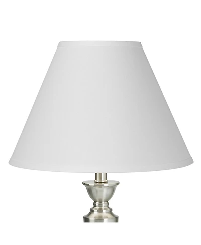 Springcrest Bright Antique White Linen Medium Lamp Shade 6.5" Top x 15" Bottom x 10.75" High x 11.75" Slant (Spider) Replacement w