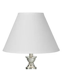 Springcrest Bright Antique White Linen Medium Lamp Shade 6.5" Top x 15" Bottom x 10.75" High x 11.75" Slant (Spider) Replacement w