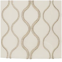Springcrest Embroidered Hourglass Medium Lamp Shade 14" Top x 14" Bottom x 11" High (Spider) Replacement with Harp and Finial