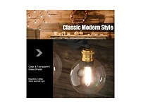 Modern 3-light Bubbled Glass Vanity Light