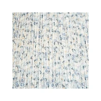 Springcrest Collection Hardback Pleated Empire Lamp Shade Blue White Floral Medium 8" Top x 13" Bottom x 11" Slant Spider with Harp and