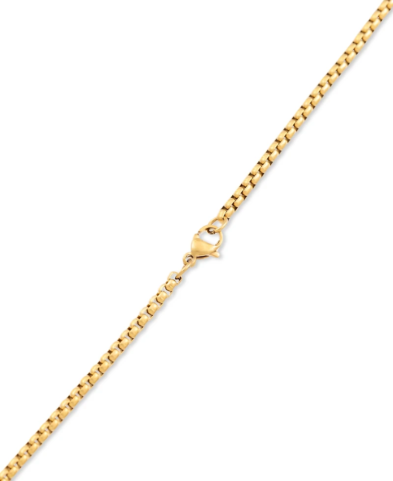 Legacy for Men by Simone I. Smith Men's Cubic Zirconia Cross 24" Pendant Necklace in Gold Ion-Plated Stainless Steel