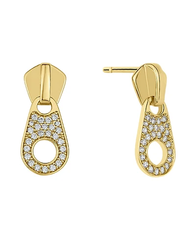 And Now This Cubic Zirconia Zipper Earring