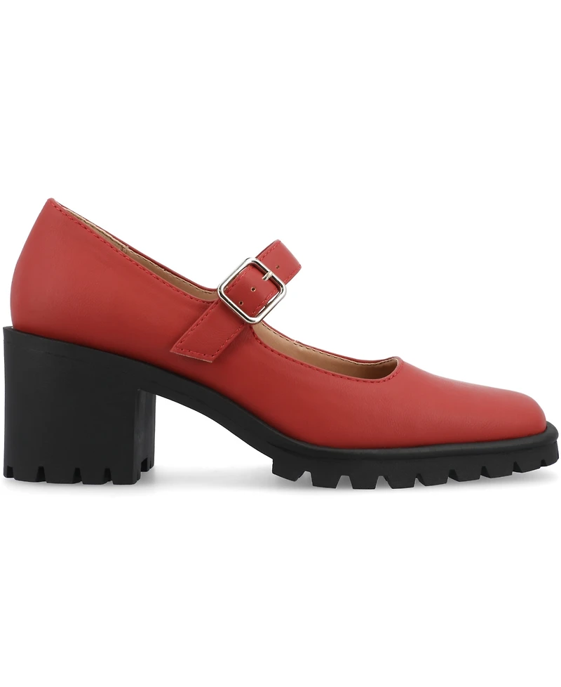 Journee Collection Women's Gladys Lug Sole Mary Jane Pumps