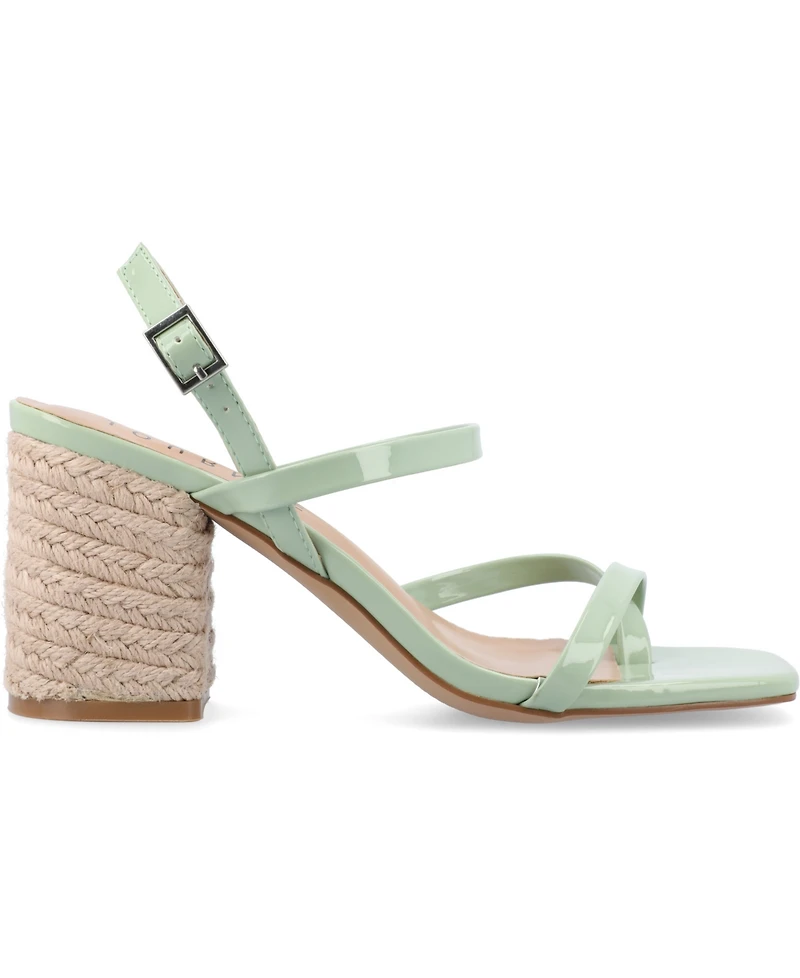 Journee Collection Women's Olivina Espadrille Block Heel Strappy Sandals