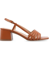 Journee Collection Women's Shayana Slingback Block Heel Sandals