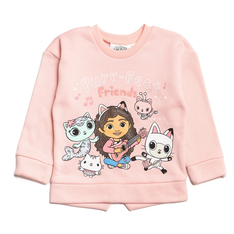 Gabby's Dollhouse Toddler Girls Dreamworks Gabbys Pullover Fleece Sweatshirt and Leggings Outfit Set Toddler|Child
