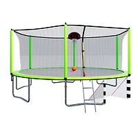 Streamdale 16FT Trampoline with Safety Net, Basketball Goal, and Soccer Net