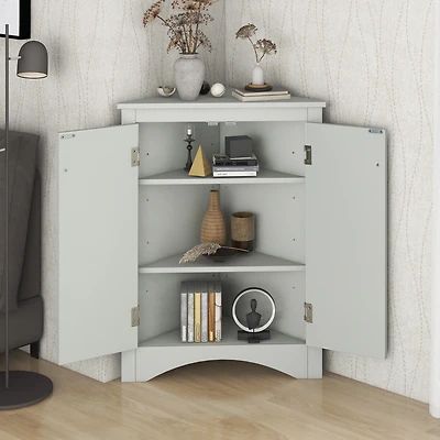 Streamdale Adjustable Shelves Triangle Bathroom Storage Cabinet