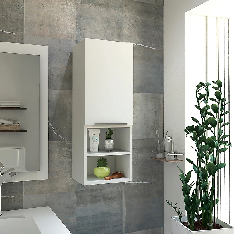 Streamdale Mila White Bathroom Cabinet with Internal & External Shelves
