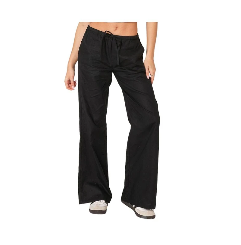 Edikted Women's Maison straight leg linen pants
