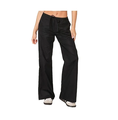 Edikted Women's Maison straight leg linen pants
