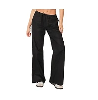 Edikted Women's Maison straight leg linen pants