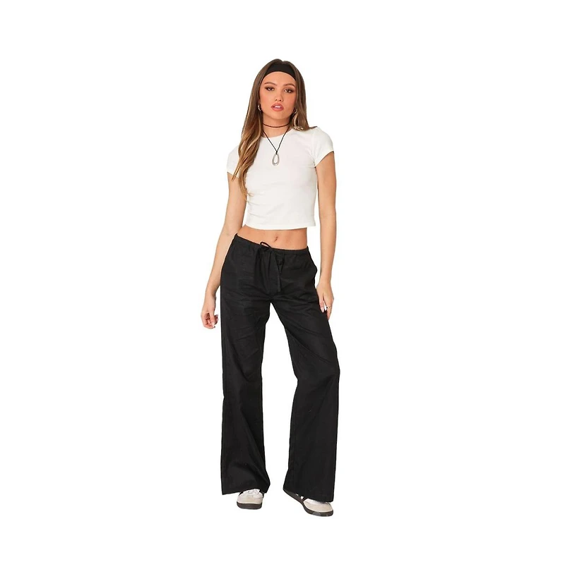 Edikted Women's Maison straight leg linen pants