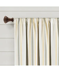 Farmhouse Stripe Yarn Dyed Eco-Friendly Recycled Cotton Window Curtain Panels