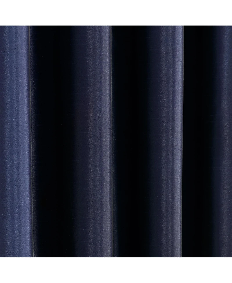 Insulated Grommet 100% Blackout Faux Silk Window Curtain Panel