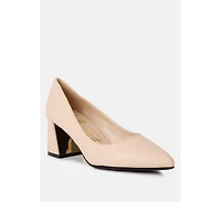 Casey Metallic Detail Block Heel Pumps Women