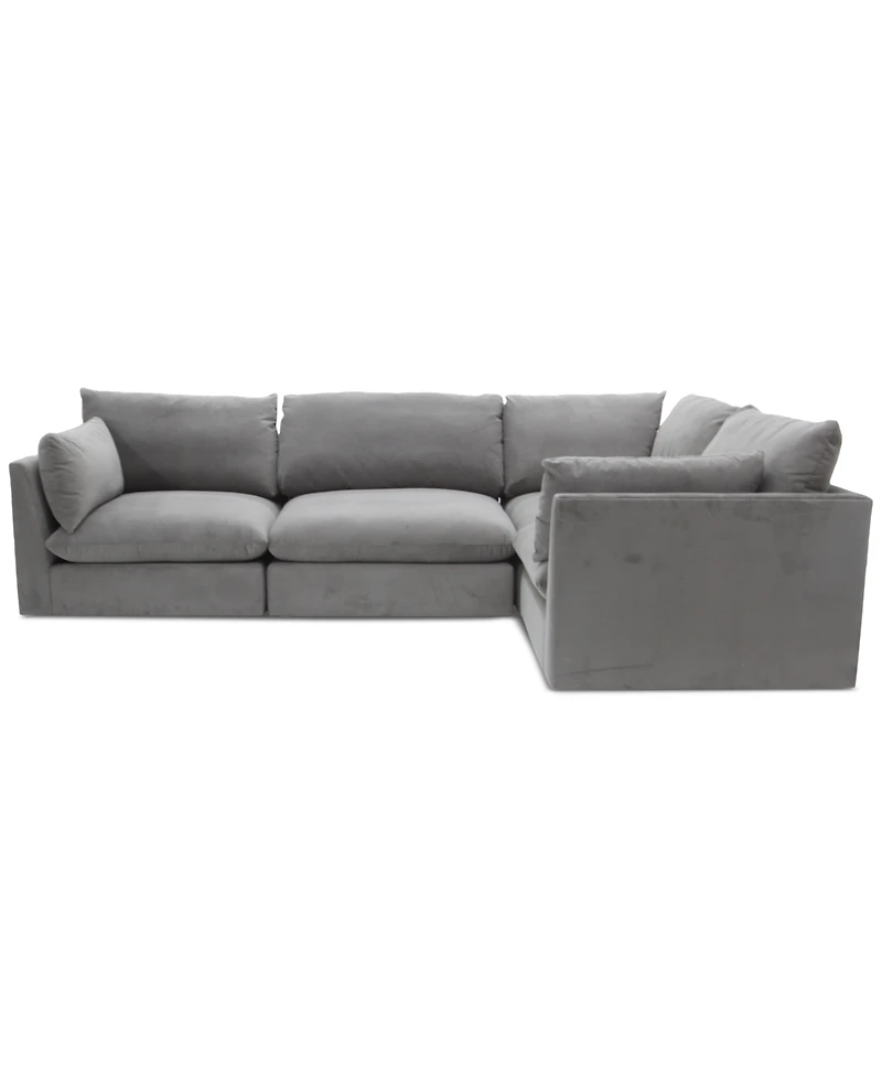 Marsten 126" 4-Pc. Fabric Sectional Sofa, Created for Macy's