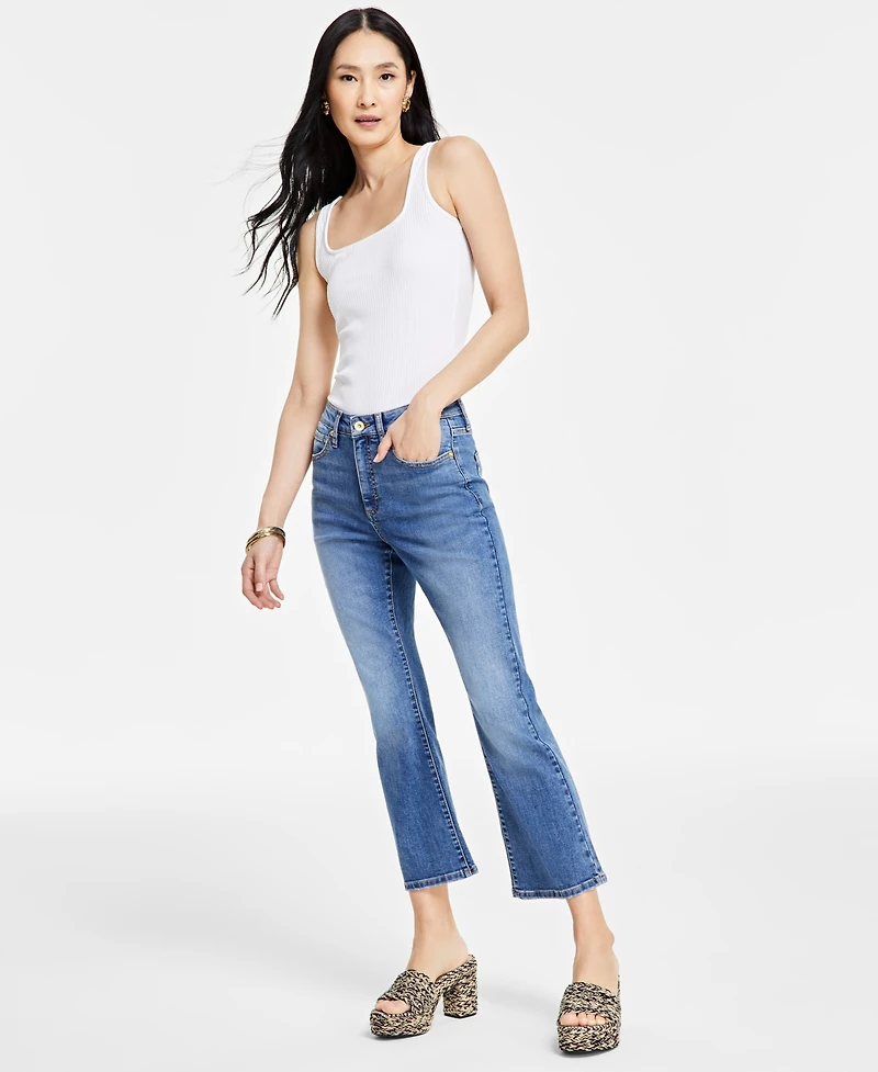 I.n.c. International Concepts Women's High Rise Crop Flare Jeans, Created for Macy's