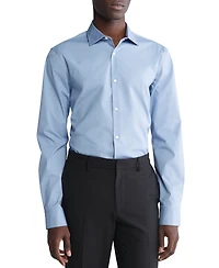 Calvin Klein Men's Slim Fit Supima Stretch Long Sleeve Button-Front Shirt