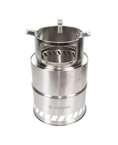Stansport Stainless Steel Wood Burning Stove - Extra Large