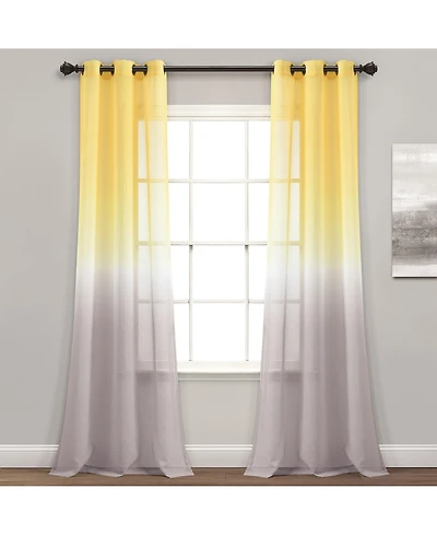 Umbre Fiesta Sheer Window Curtain Panels