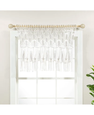 Boho Macrame Tassel Cotton Valance/Kitchen Curtain/Wall Decor