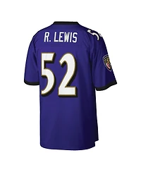 Men's Mitchell & Ness Ray Lewis Purple Baltimore Ravens Big and Tall 2000 Retired Player Replica Jersey