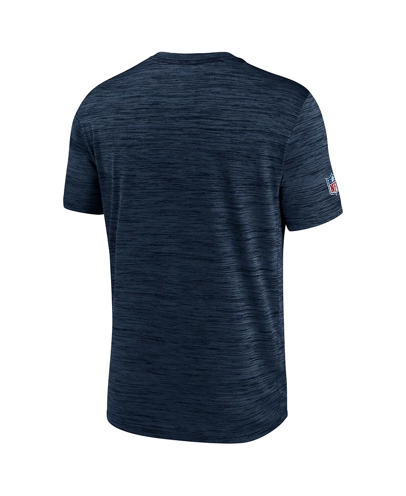Men's Nike Navy Seattle Seahawks Sideline Velocity Athletic Stack Performance T-shirt