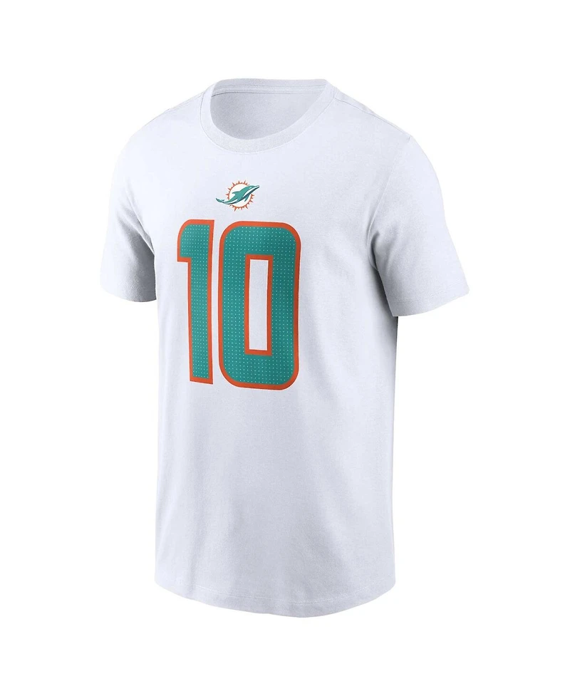 Men's Nike Tyreek Hill White Miami Dolphins Player Name and Number T-shirt
