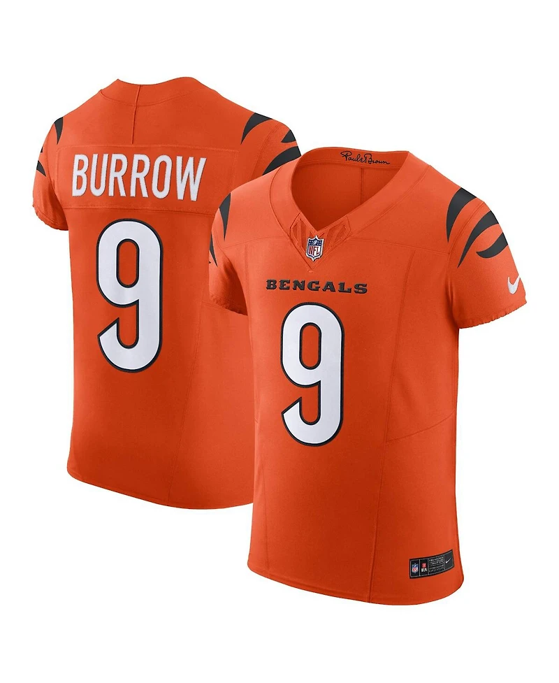 Men's Nike Joe Burrow Orange Cincinnati Bengals Vapor F.u.s.e. Elite Jersey