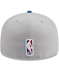 Men's New Era Gray, Royal Philadelphia 76ers Tip-Off Two-Tone 59FIFTY Fitted Hat