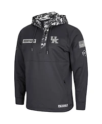 Men's Colosseum Charcoal Kentucky Wildcats Oht Military-Inspired Appreciation Digi Camo Quarter-Zip Hoodie