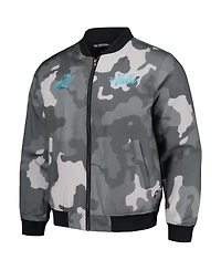 Men's and Women's The Wild Collective Gray Phoenix Suns 2023/24 City Edition Camo Bomber Full-Zip Jacket