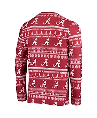 Men's Concepts Sport Crimson Alabama Crimson Tide Ugly Sweater Knit Long Sleeve Top and Pant Set