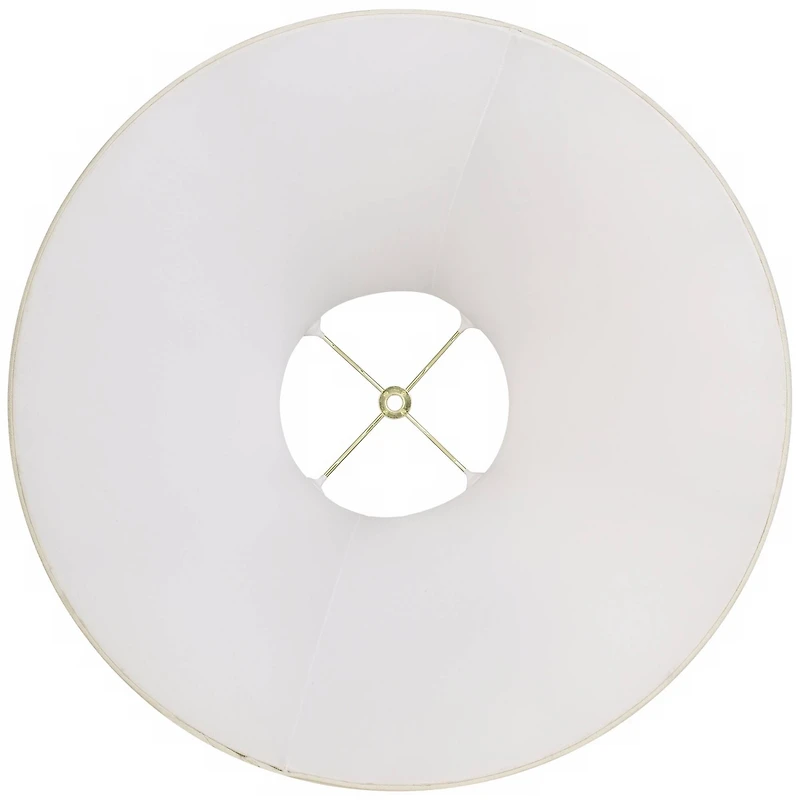 Imperial Shade Creme Large Bell Lamp Shade 7" Top x 20" Bottom x 13.75" Slant x 12.25" High (Spider) Replacement with Harp and Fin