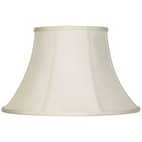 Creme Large Bell Lamp Shade 9" Top x 17" Bottom x 11" Slant x 10.5" High (Spider) Replacement with Harp and Finial - Springcrest