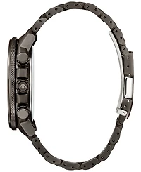 Citizen Eco-Drive Men's Chronograph Promaster Geo Trekker Gray-Tone Stainless Steel Bracelet Watch 46mm