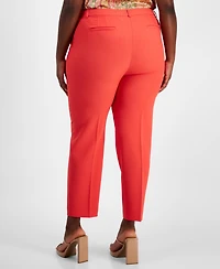 Tahari Asl Plus Classic Mid Rise Ankle Pants