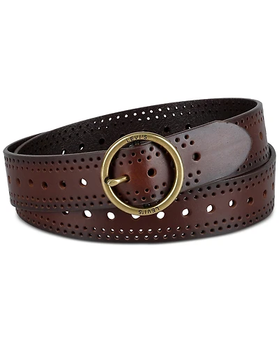 Levi's Women's Adjustable Laser Cut Leather Belt