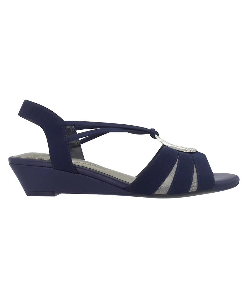 Impo Women's Rita Ornamented Stretch Wedge Sandals