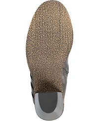 Journee Collection Women's Strap Round Toe Stacked Heel Dress Booties